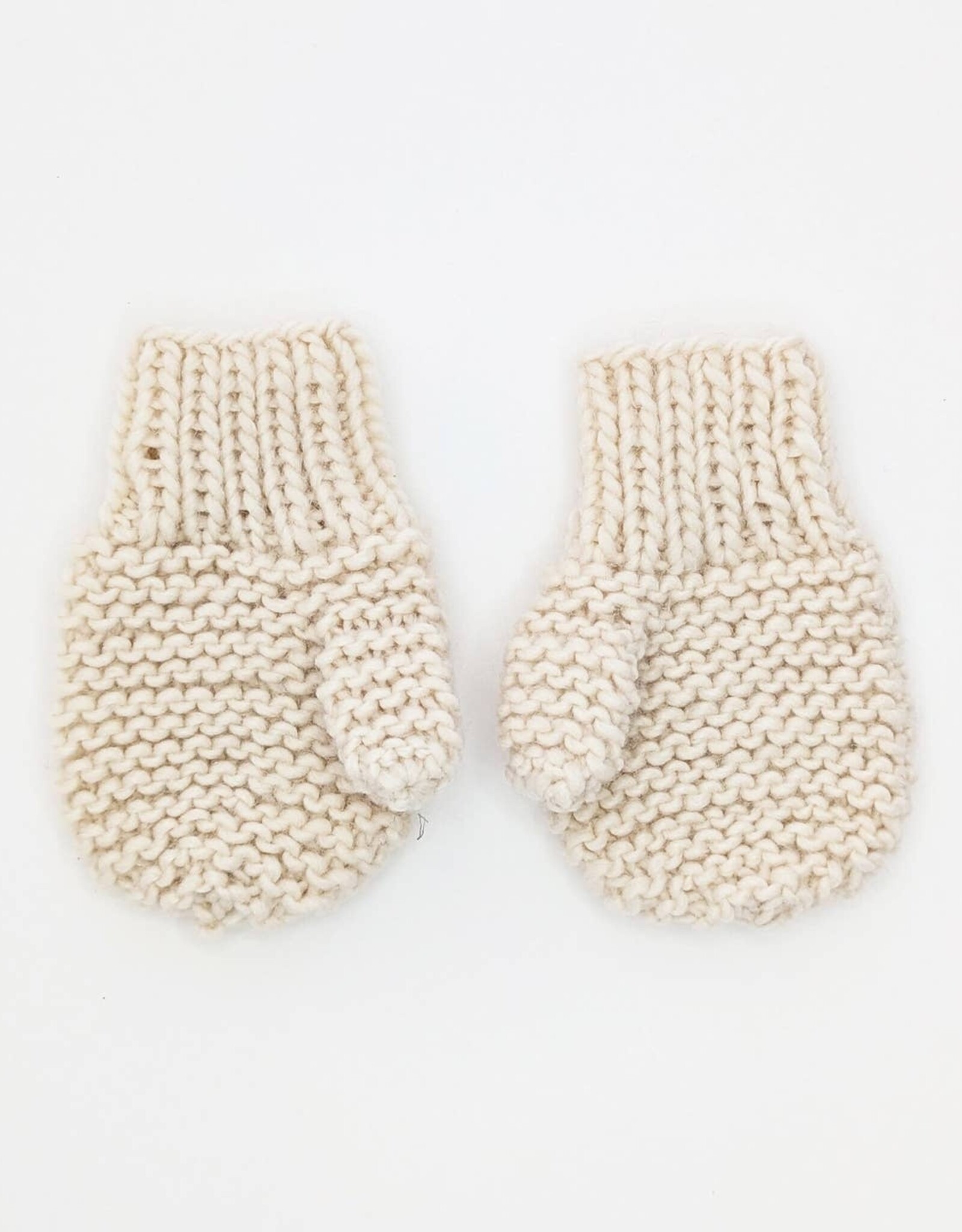 Huggalugs Huggalugs Garter Stitch Mittens Natural