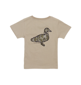 Properly Tied Short Sleeve Tee Sand Mossy Oak Logo