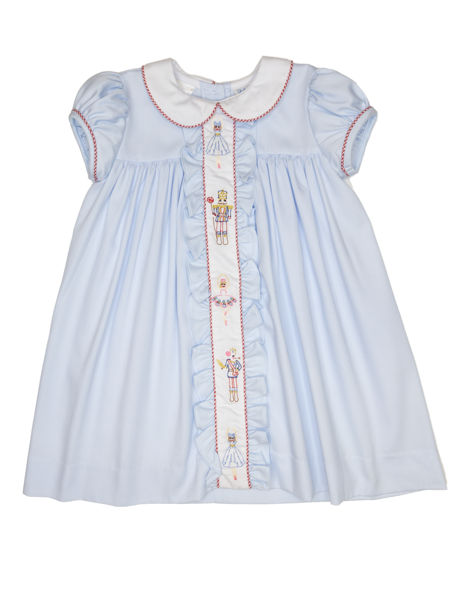 Lulu Bebe LBF25 Molly Nutcracker Embroidered Dress