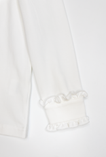 Lulu Bebe LBF25 Mary White Ruffle Collar Top