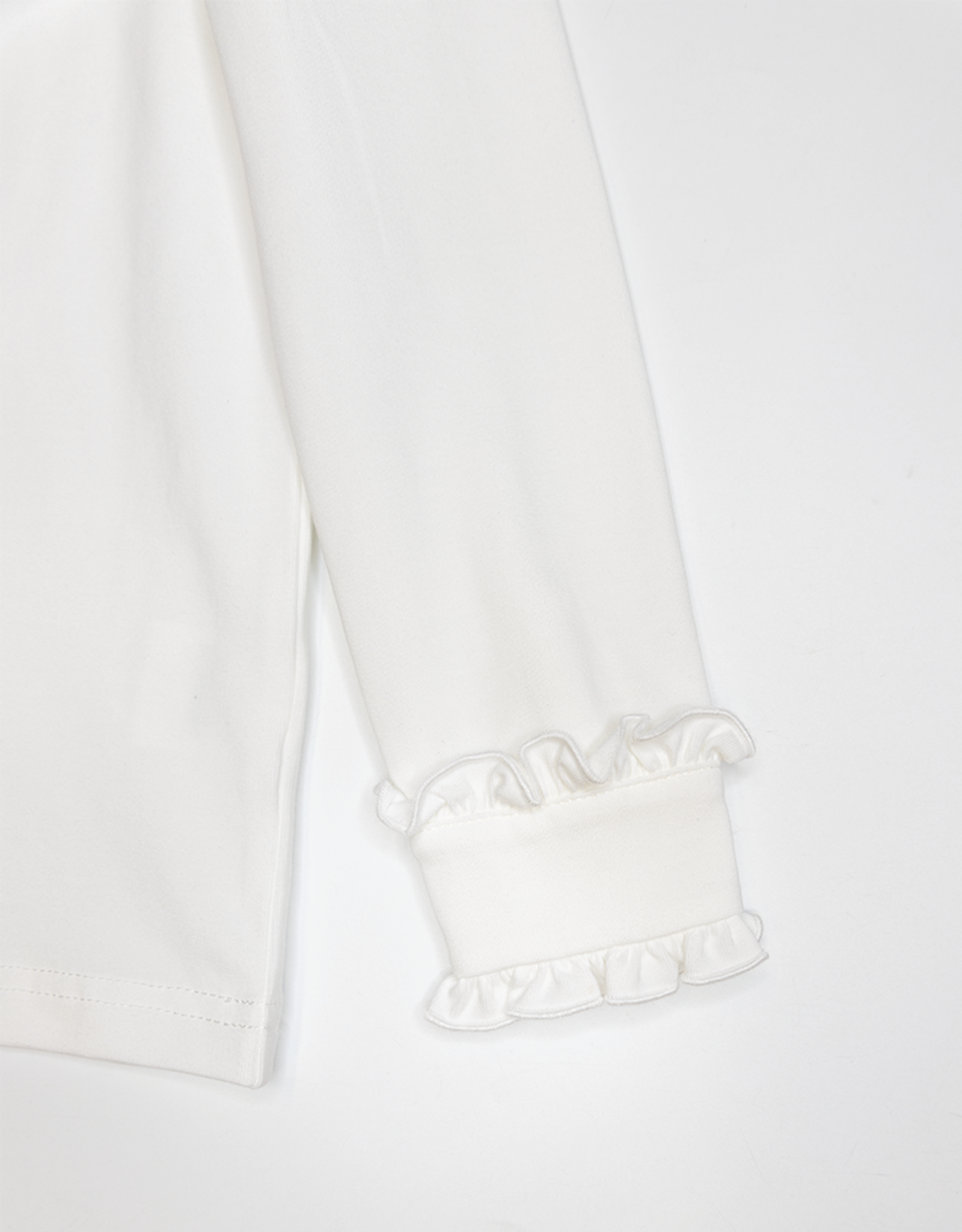 Lulu Bebe LBF25 Mary White Ruffle Collar Top