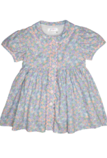 Lulu Bebe LBF25 Maggie Blue Floral Button Front Dress