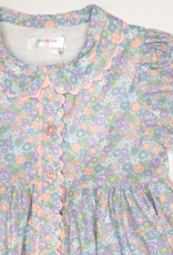 Lulu Bebe LBF25 Maggie Blue Floral Button Front Dress