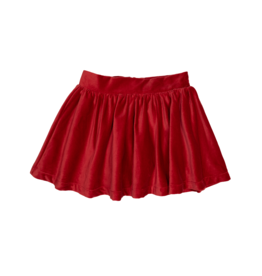 Lulu Bebe (Size 12Y) Sofie Red Velvet Skirt