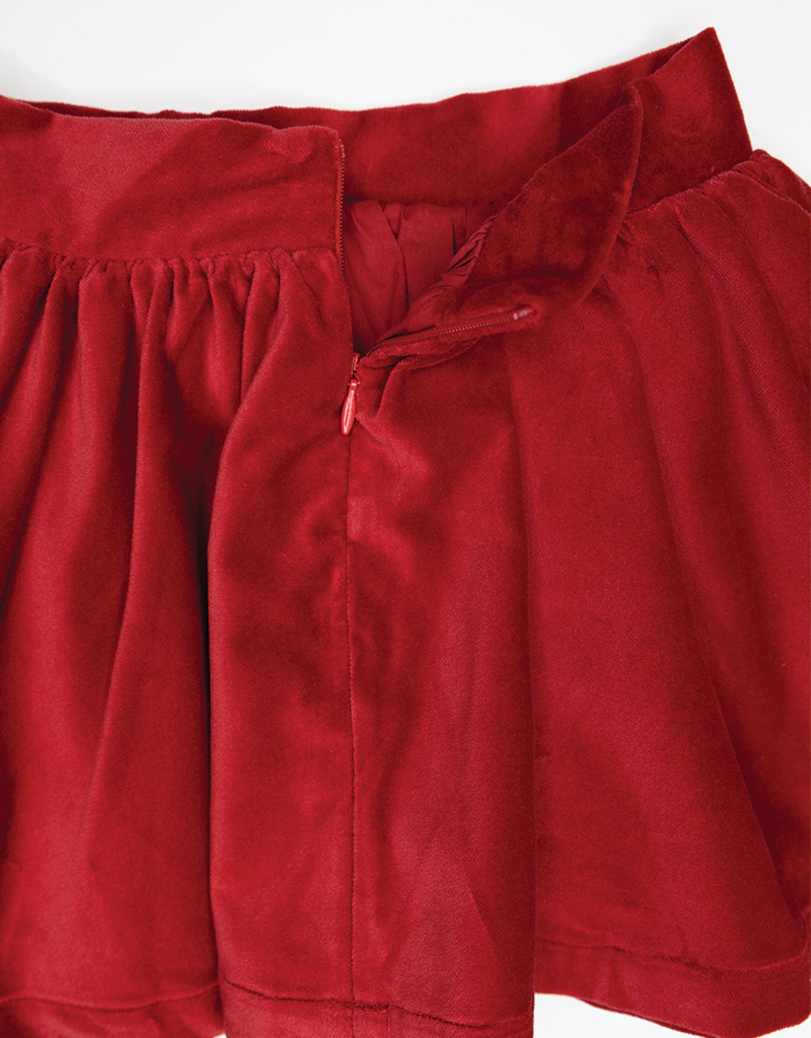 Lulu Bebe LBF25 Sofie Red Velvet Skirt