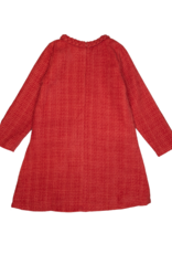 Lulu Bebe LBF25 Audrey Red Tweed Braided Dress