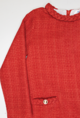 Lulu Bebe LBF25 Audrey Red Tweed Braided Dress