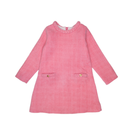 Lulu Bebe (Size 12) Audrey Pink Tweed Braided Dress