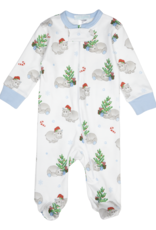 Lulu Bebe LBF25 Blue Hippo Christmas Footie