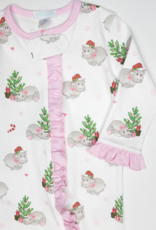 Lulu Bebe LBF25 Pink Hippo Christmas Footless