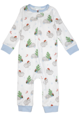 Lulu Bebe LBF25 Blue Hippo Christmas Footless