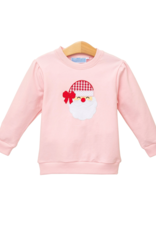 Trotter Street Kids TSF25 French Terry Pink Santa Pullover