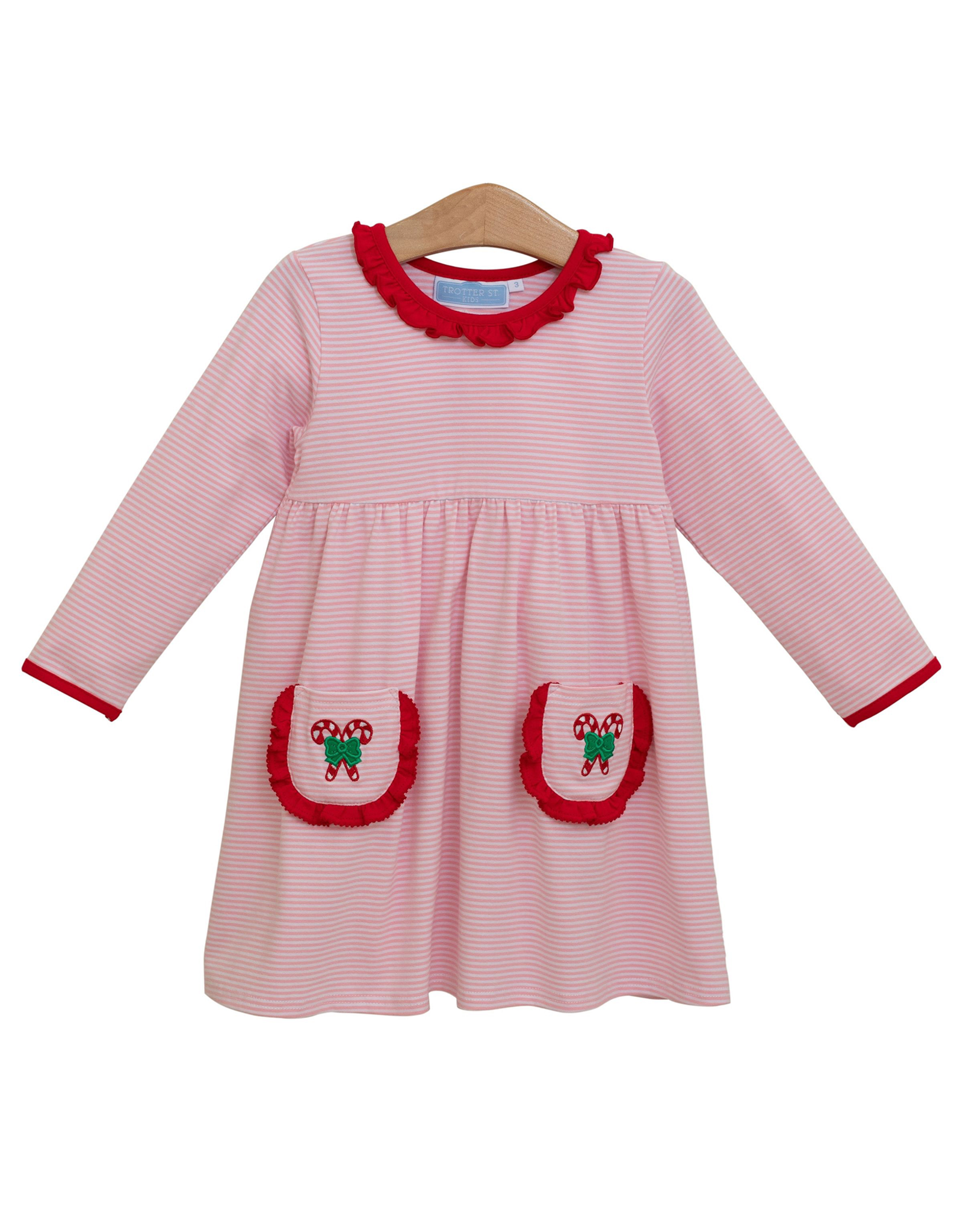 Trotter Street Kids TSF25 Candy Cane Dress