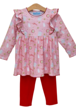 Trotter Street Kids TSF25 Milk and Cookies Ruffle Pant Set
