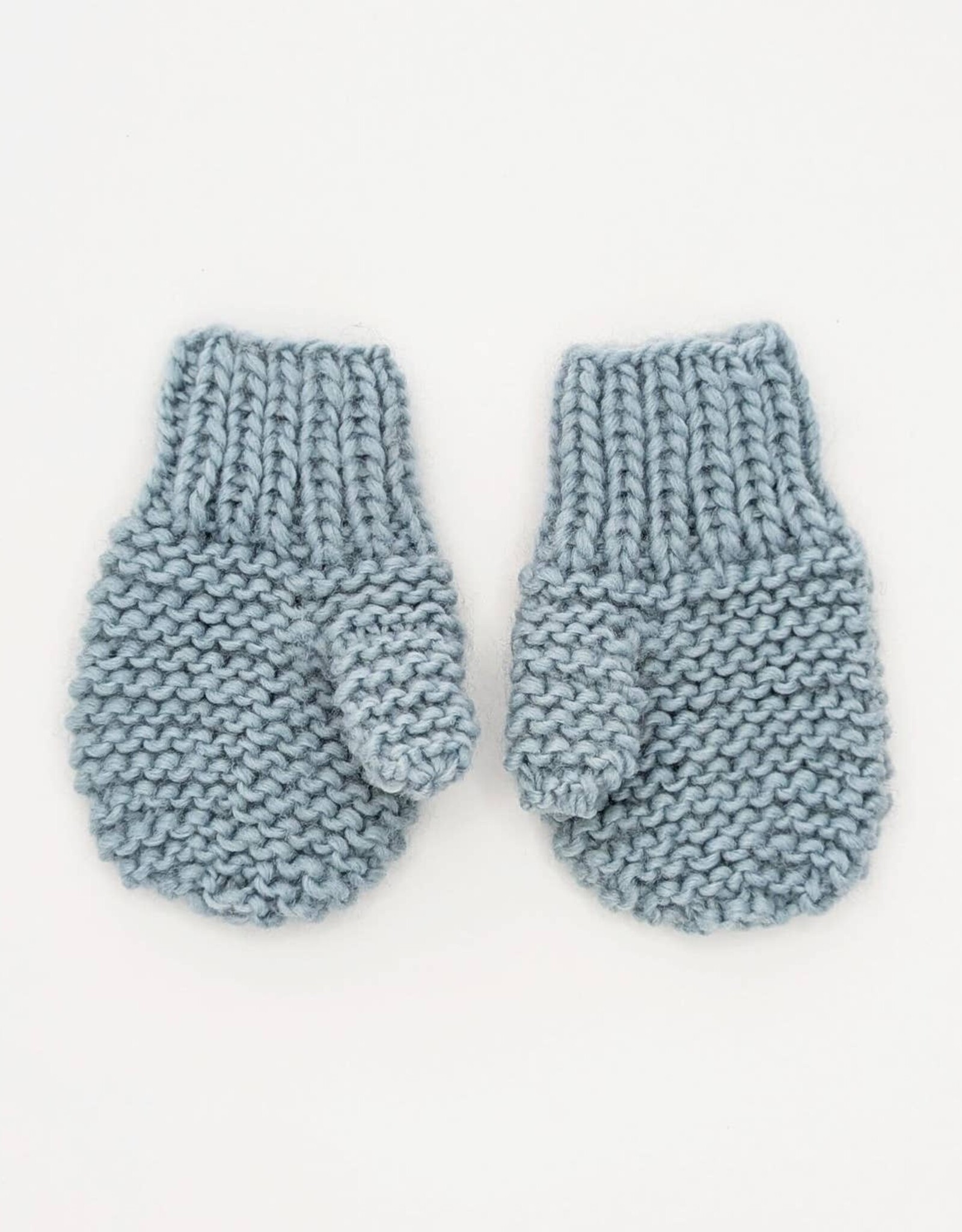 Huggalugs Huggalugs Garter Stitch Mittens Surf Blue