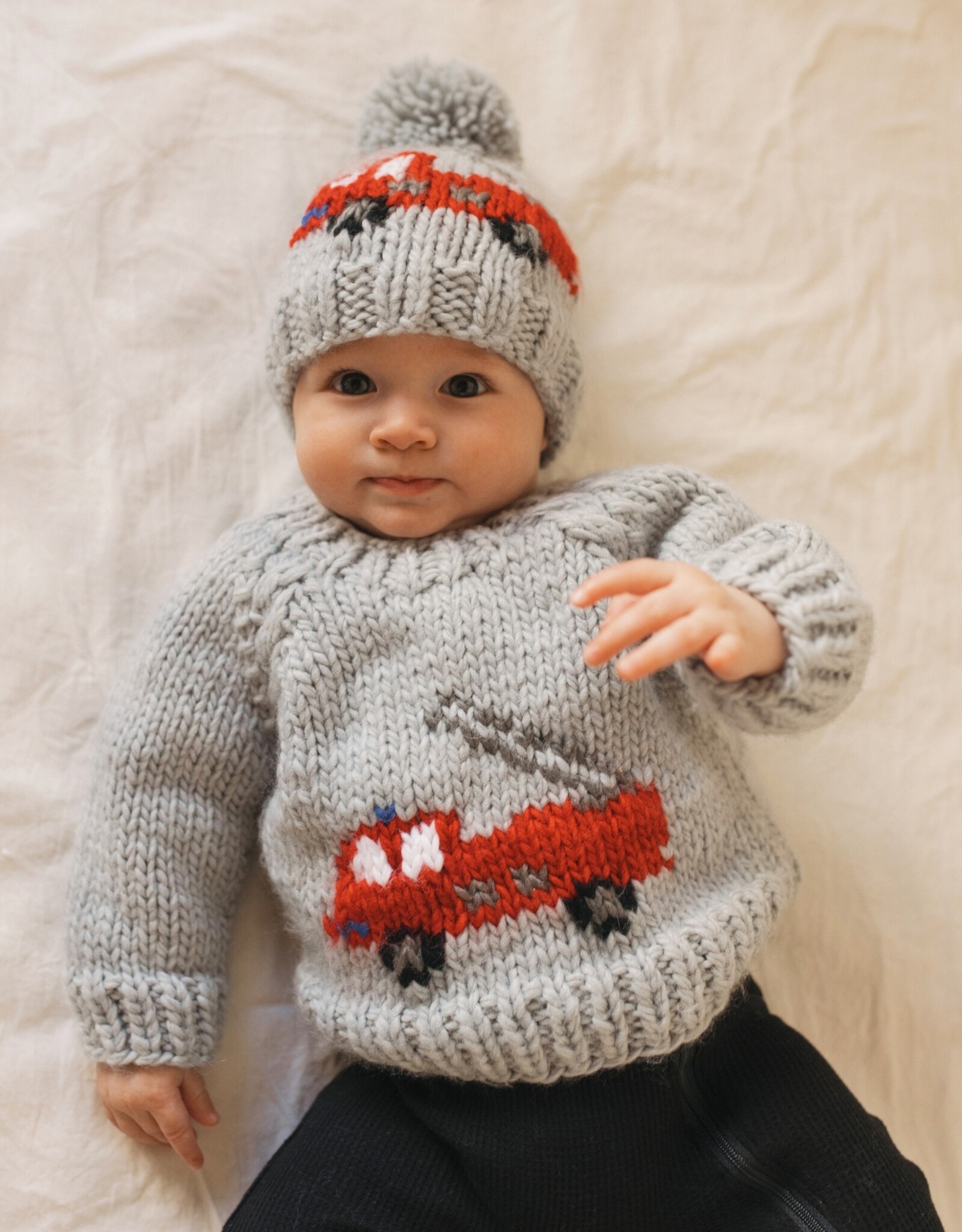 Huggalugs Fire Engine Sweater