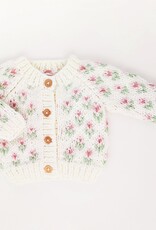 Huggalugs Bitty Blooms White Cardigan Huggalugs Bitty Blooms White Cardigan