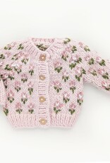 Huggalugs Bitty Blooms Blush Cardigan