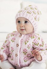 Huggalugs Bitty Blooms Blush Cardigan