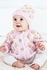 Huggalugs Bitty Blooms Blush Cardigan
