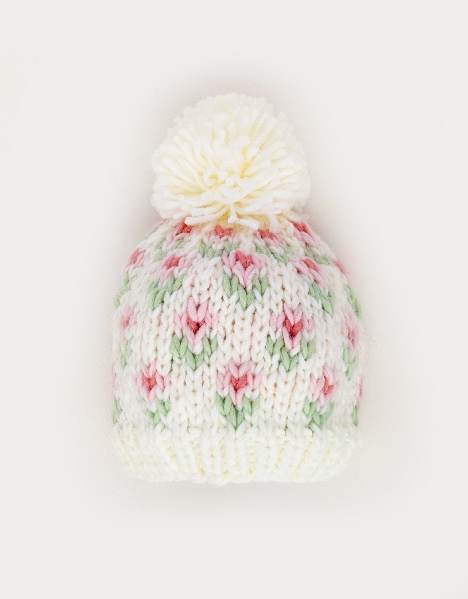 Huggalugs Huggalugs Bitty Blooms White Beanie