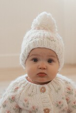 Huggalugs Huggalugs Bitty Blooms White Beanie Huggalugs Huggalugs Bitty Blooms White Beanie