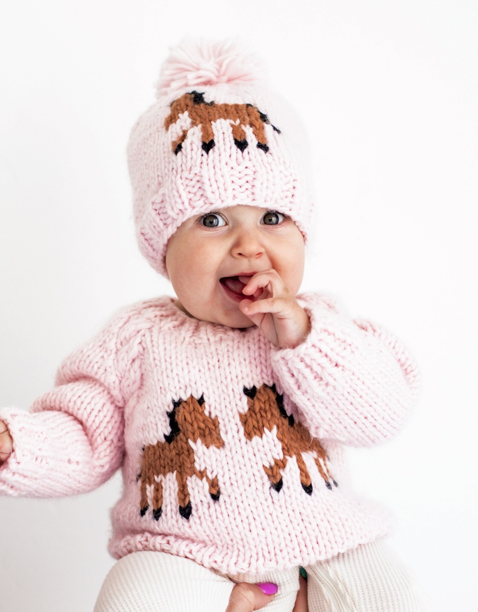 Huggalugs Pony Sweater Pink