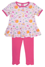 James and Lottie JL25 Peggy Peplum Legging Set Tricks & Treats