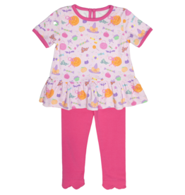 James and Lottie Peggy Peplum Legging Set Tricks & Treats