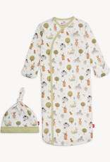 Magnetic Me MM Organic Cotton Gown/Hat Set Funny Farm