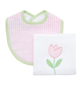3 Marthas boxed burp/bib set Tulip
