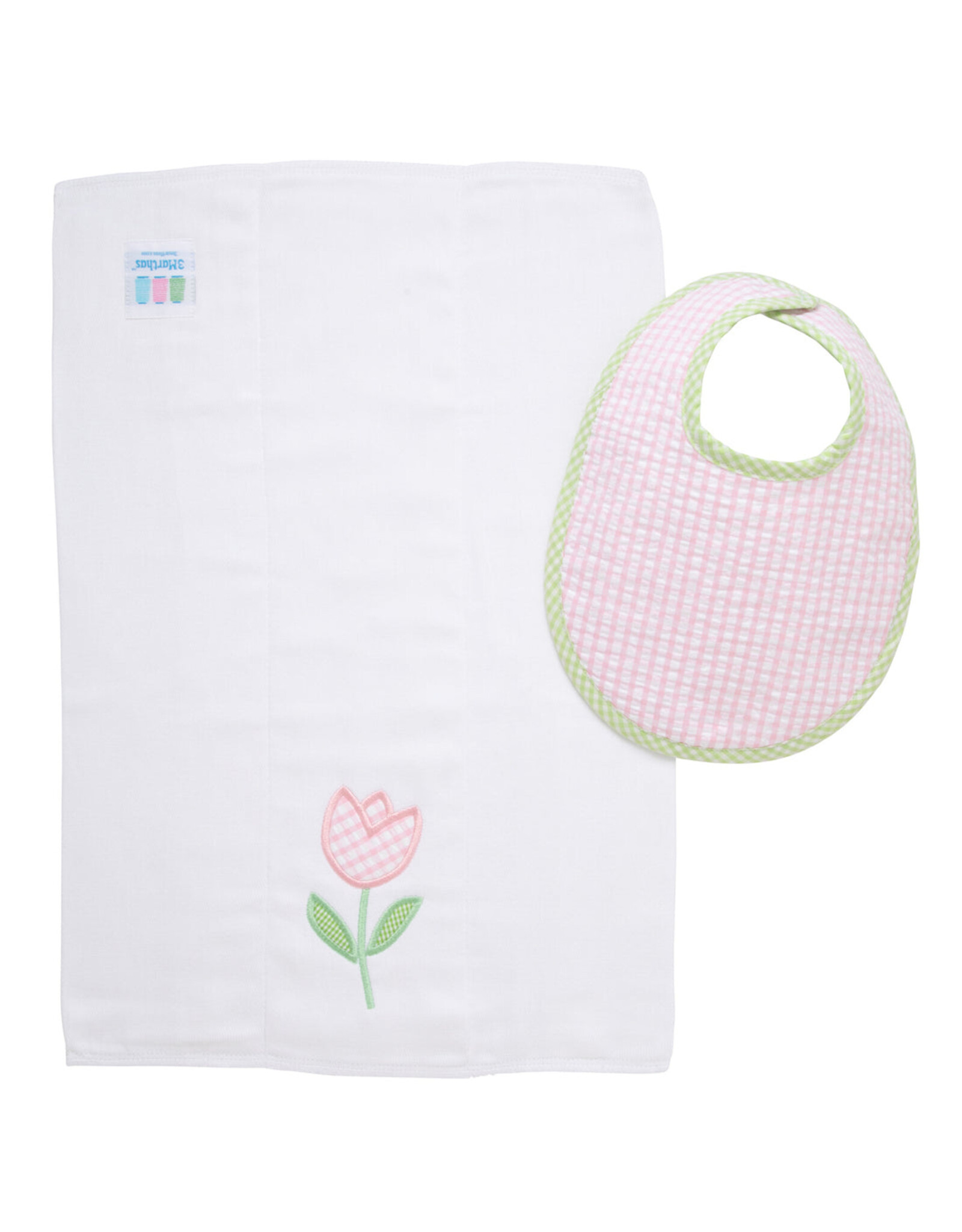 3 Marthas 3M boxed burp/bib set Tulip