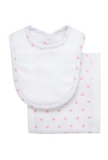 3 Marthas 3M Burp/Drooler Set 180-88 Pink bow