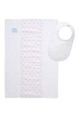 3 Marthas 3M Burp/Drooler Set 180-88 Pink bow