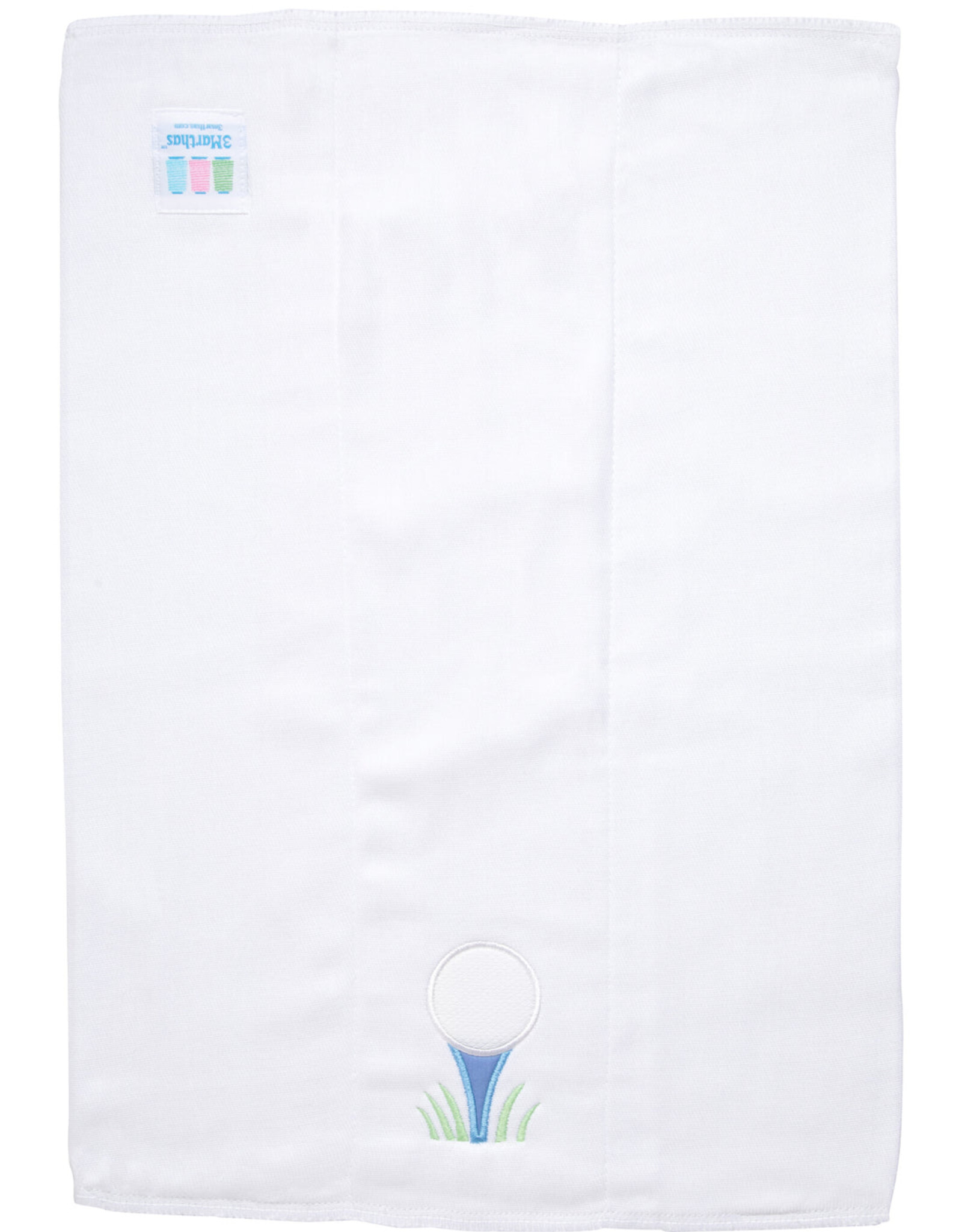3 Marthas 3M appliqued burp pad golf blue