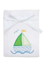 3 Marthas 3M appliqued burp pad sailboat