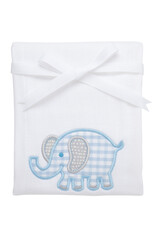 3 Marthas 3M appliqued burp pad blue elephant