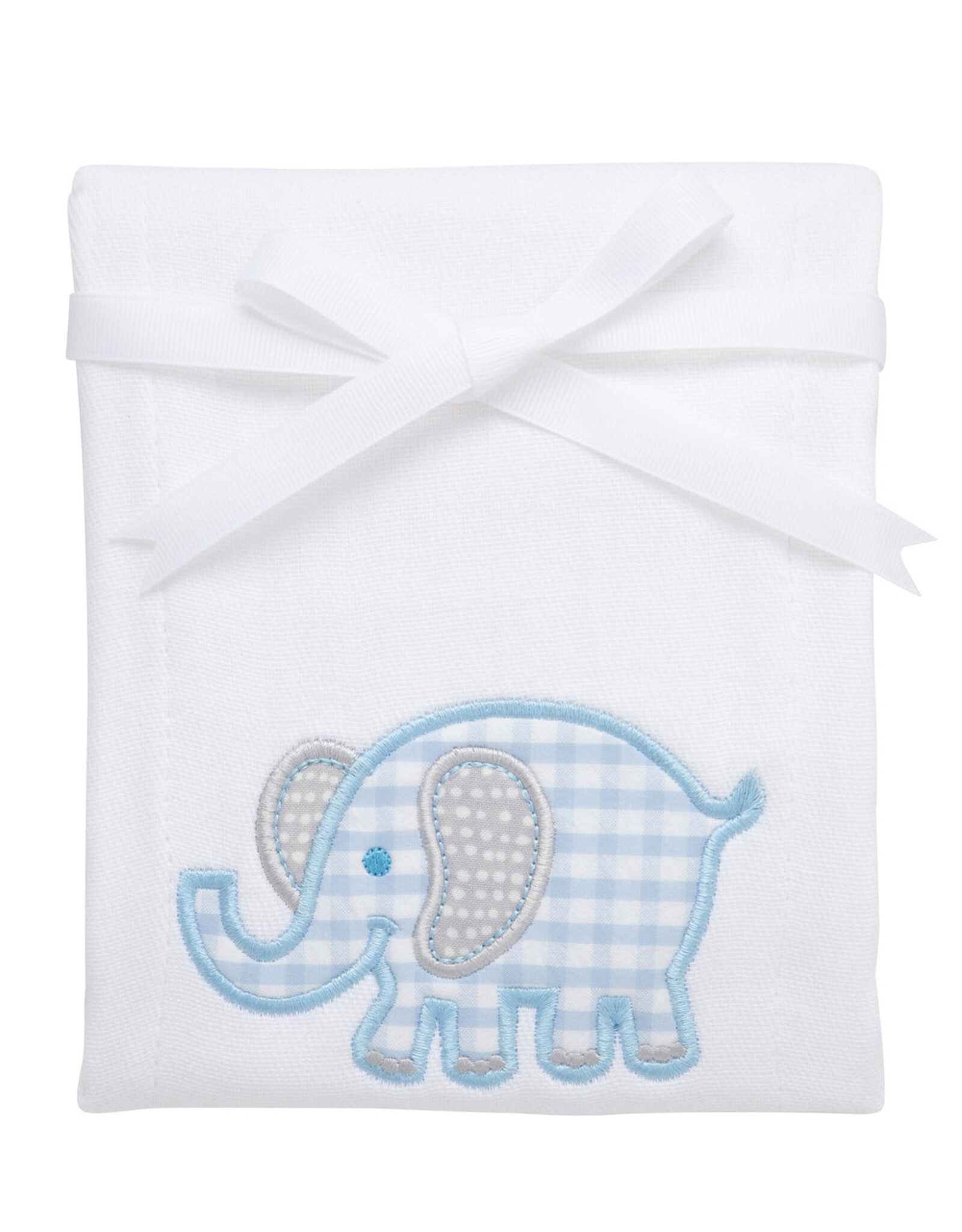 3 Marthas 3M appliqued burp pad blue elephant