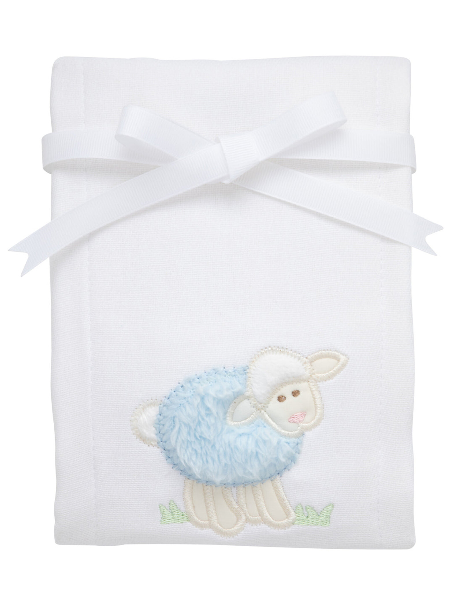 3 Marthas 3M appliqued burp pad blue lamb