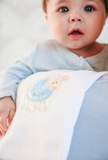 3 Marthas 3M appliqued burp pad blue lamb