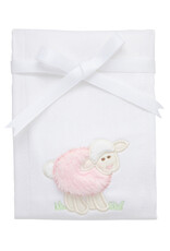 3 Marthas 3M appliqued burp pad pink lamb