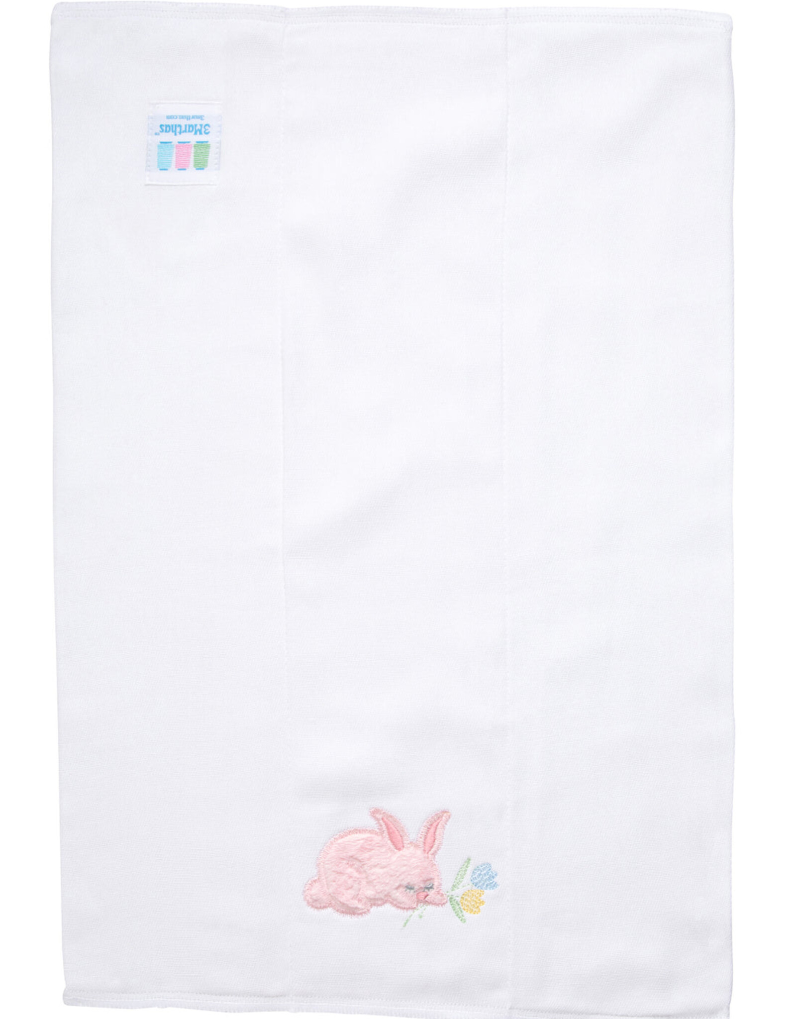 3 Marthas 3M Appliqued Burp Pad Pink Bunny