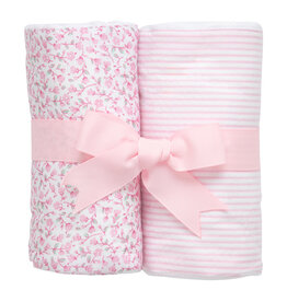 3 Marthas 2 Burp Set Pink Floral/Stripe