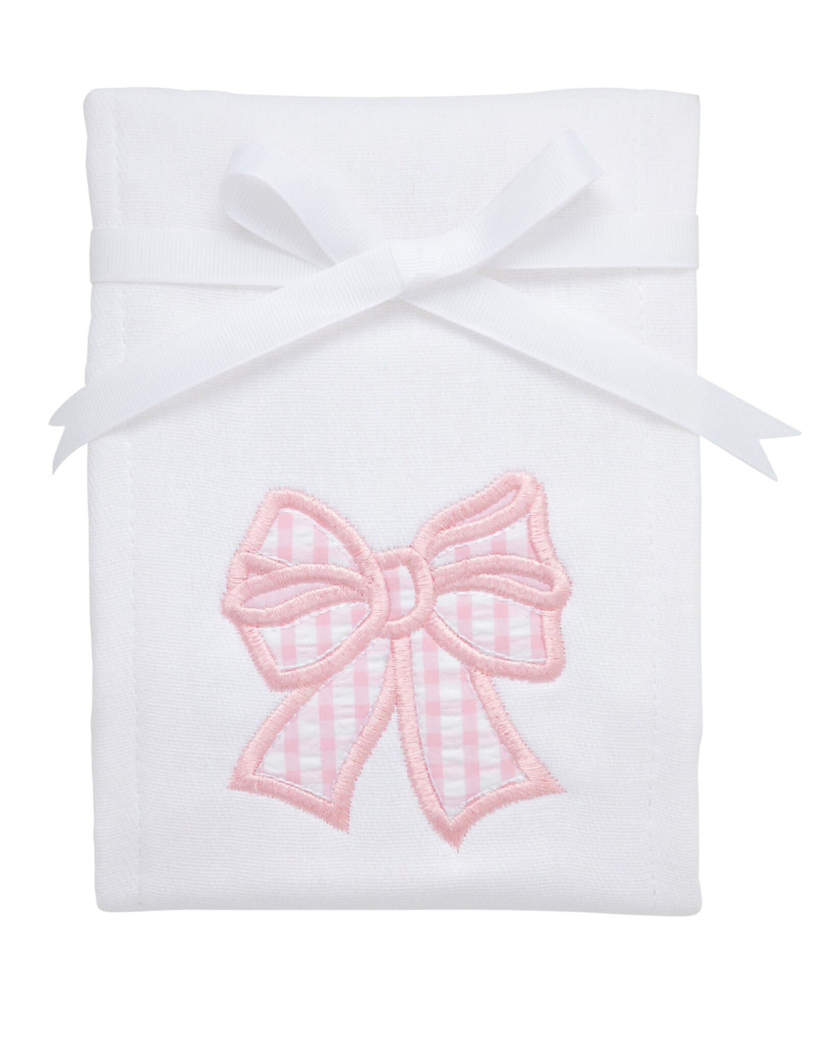 3 Marthas 3M appliqued burp pad pink bow