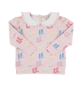 TBBC Maude's Ruffle Cassidy Crewneck Cute to Boot