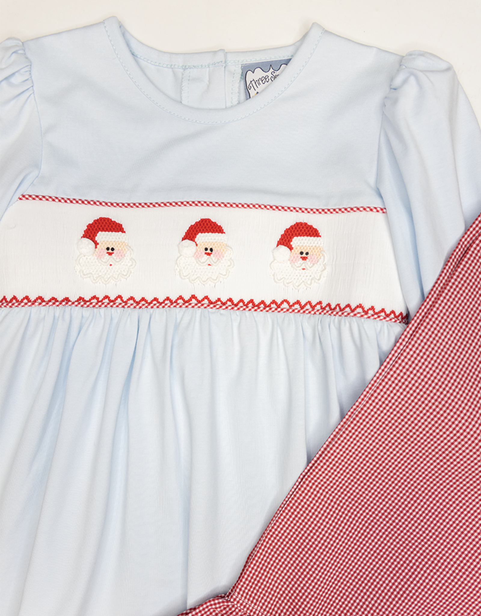 Three Sisters 706 Santa Smocked Ruffle Pant Set