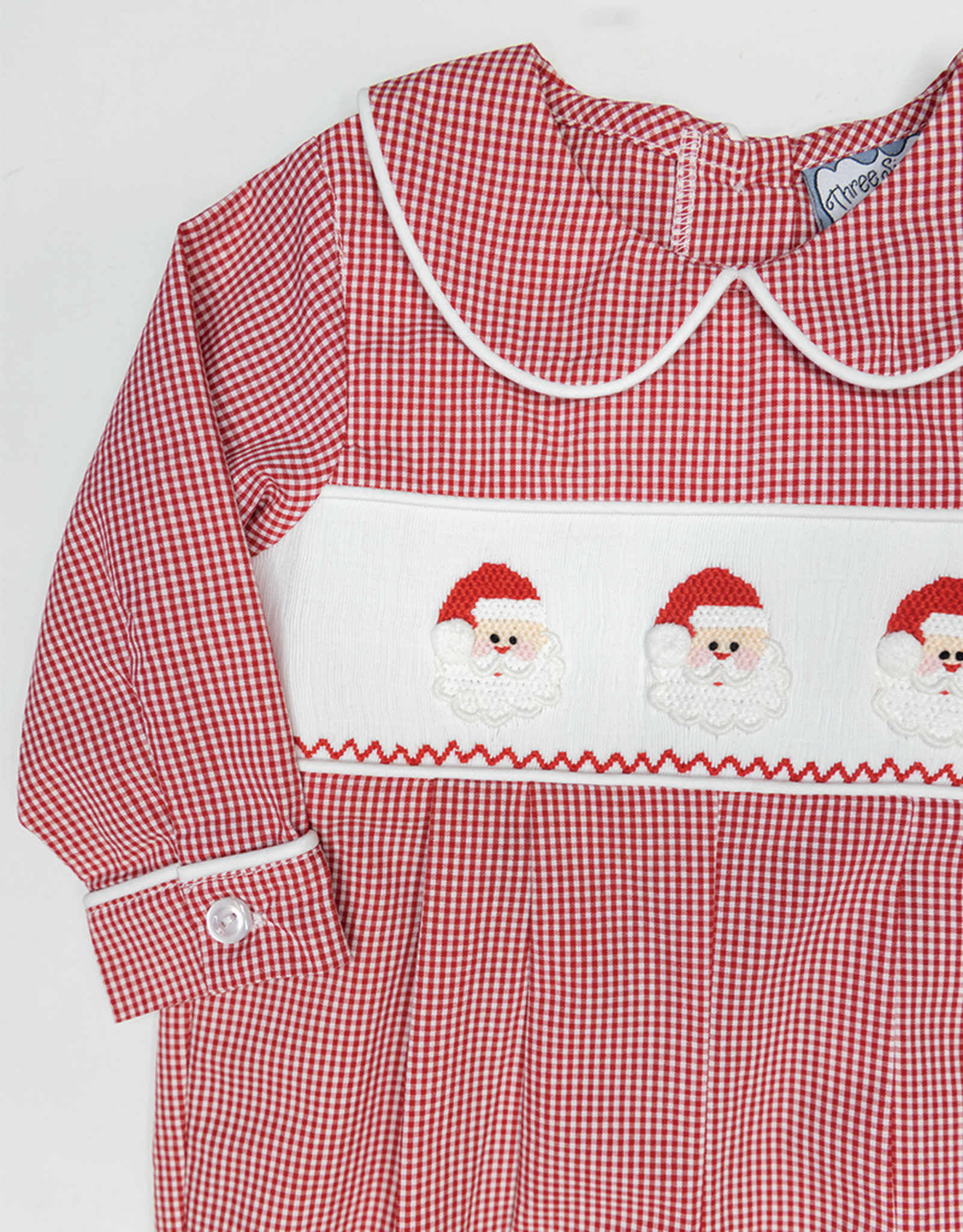 Three Sisters 709 Santa Smocked Long Bubble