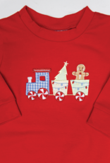 Three Sisters 812 Christmas Train Applique Romper