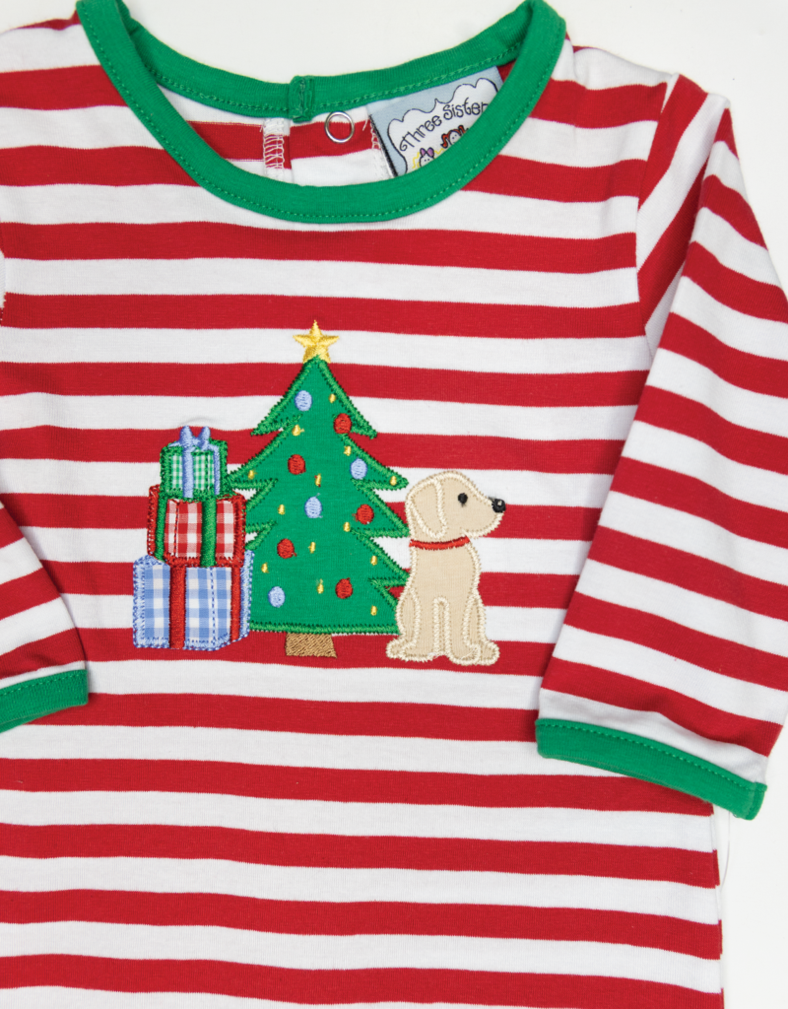 Three Sisters 769 Christmas Morning Applique Romper