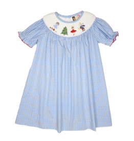 Banana Split Nutcracker Smocked Dress